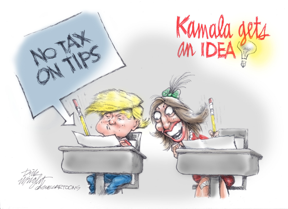 Kamala Copies Trump Idea for No Tax on Tips