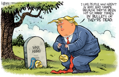 TRUMP INSULTS VETERANS AGAIN by Rick McKee