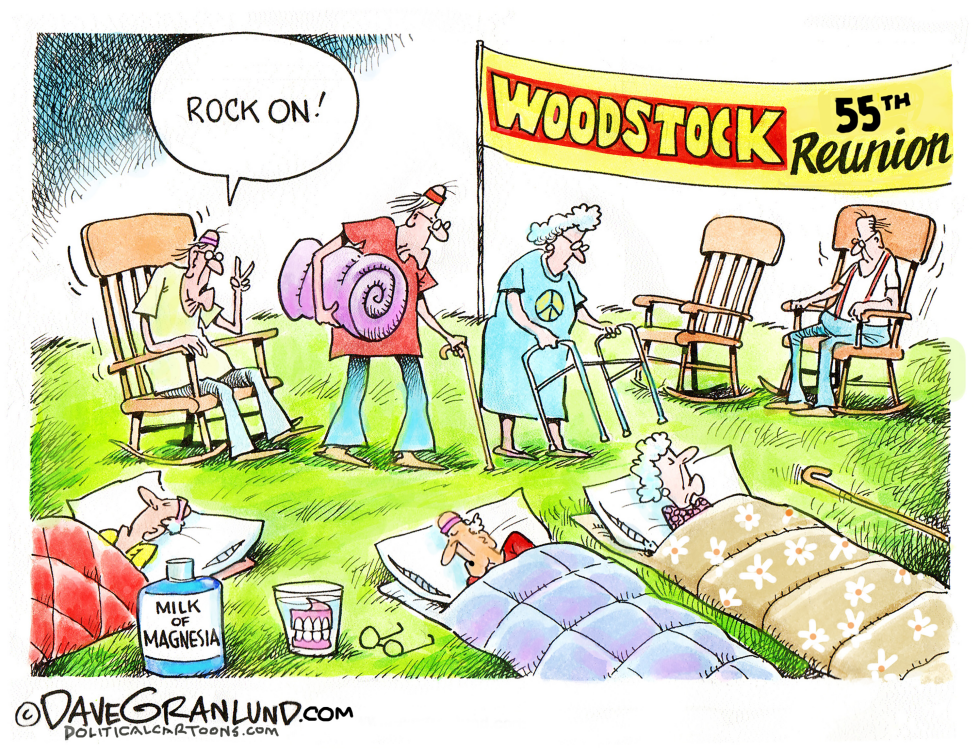 #1 WOODSTOCK 55TH REUNION by Dave Granlund