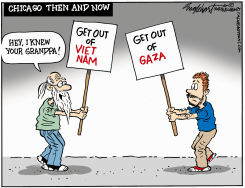 DEMONSTRATIONS IN CHICAGO by Bob Englehart