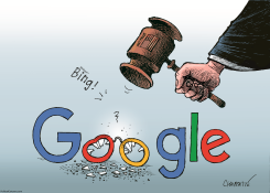U.S. JUSTICE STRIKES GOOGLE by Patrick Chappatte