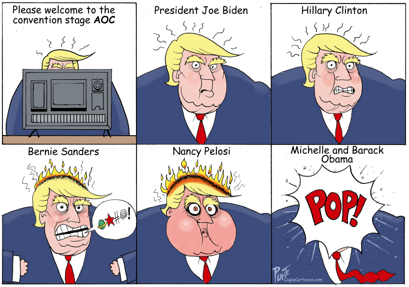 Trump reacts to DNC