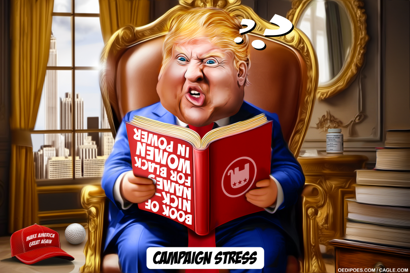 Trump reading book of nicknames
