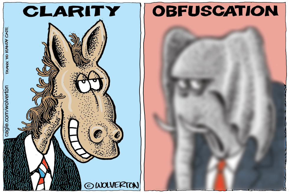 Democrat Clarity GOP Obfuscation