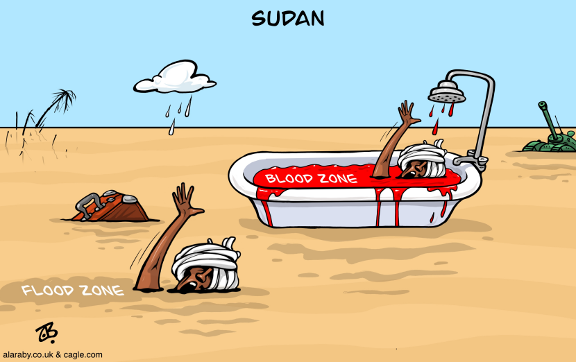 Sudan blood flood zone war drown africa