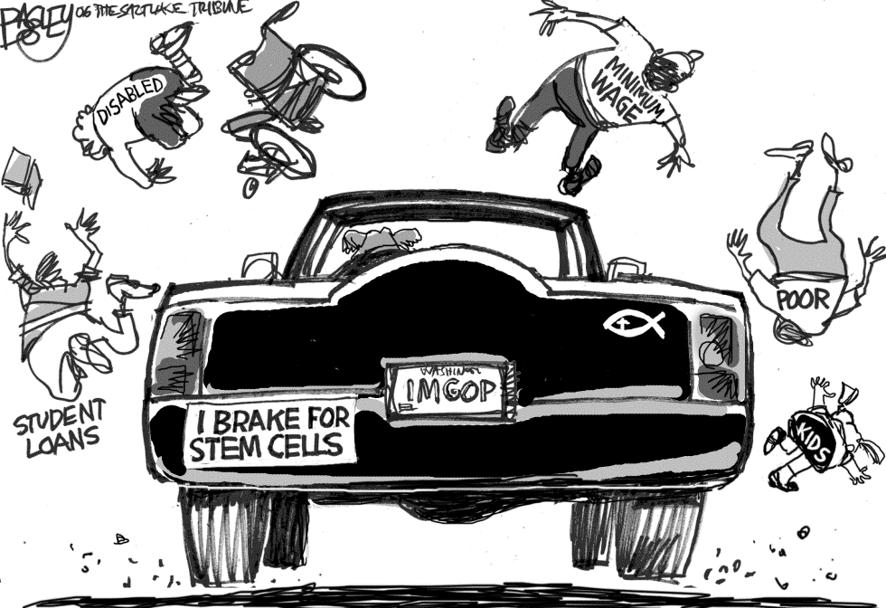  GOP BRAKES FOR STEM CELLS by Pat Bagley