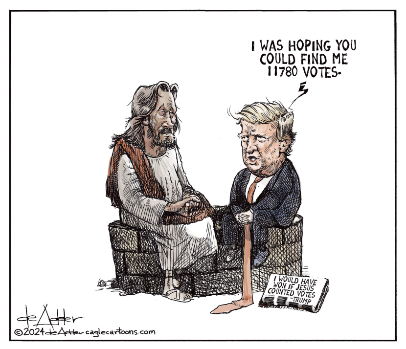 Trump Begs Jesus for 11,780 Votes in Hilarious Satire
