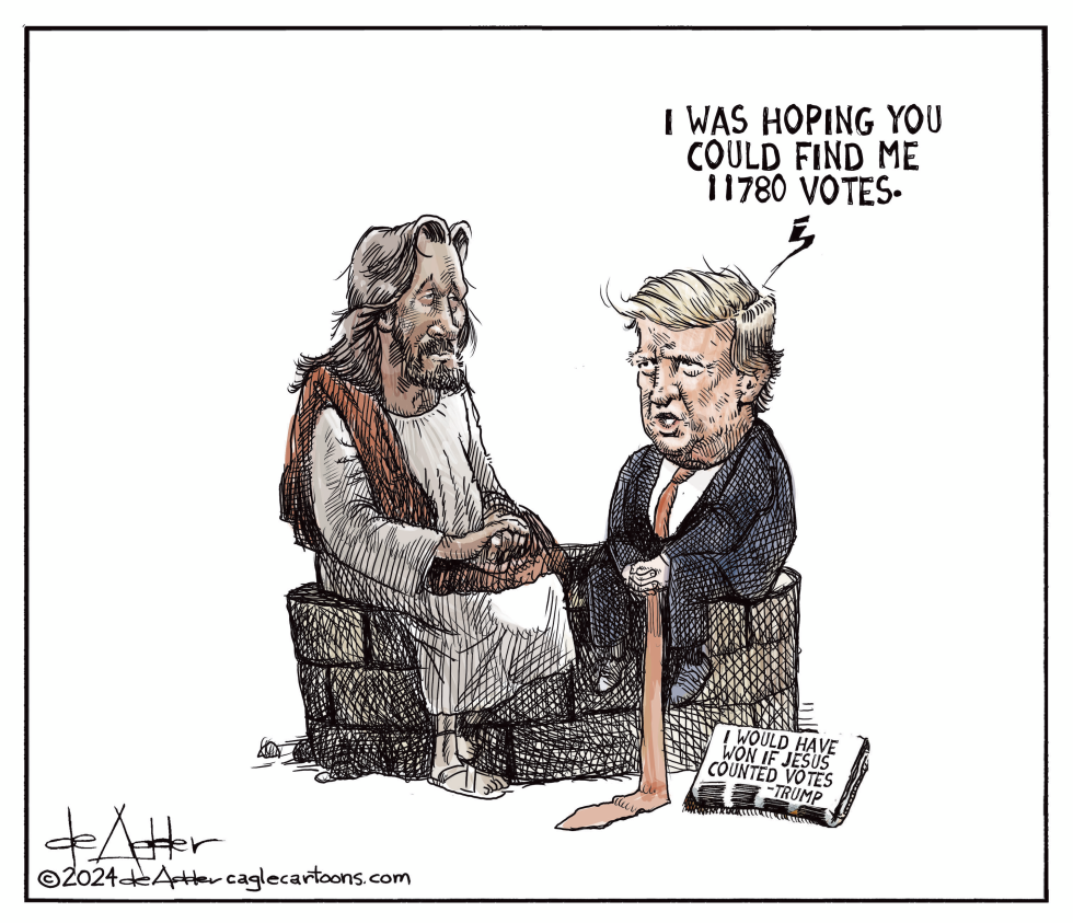 Trump Begs Jesus for 11,780 Votes in Hilarious Satire