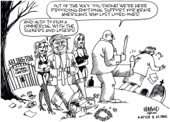 TRUMP PAYS HIS DISRESPECT AT ARLINGTON by Dave Whamond