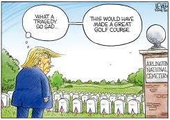 TRUMP ARLINGTON CEMETERY  by Christopher Weyant
