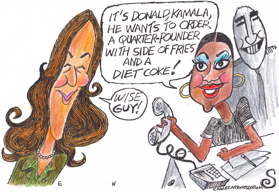 Trump calls in food order to Kamala
