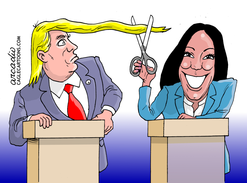 Kamala Harris Gives Donald Trump a Haircut in Debate