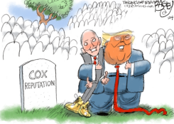 UTAH: GOVERNOR COX ARLINGTON FIASCO WITH TRUMP by Pat Bagley