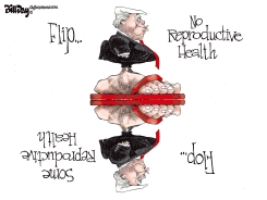 TRUMP FLIP FLOP OVER HEALTHCARE FOR WOMEN by Bill Day