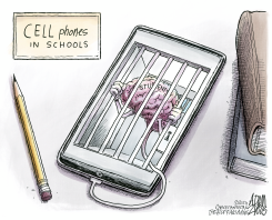 BACK TO SCHOOL WITH PHONES by Adam Zyglis