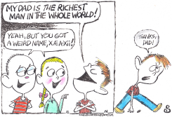 MUSK'S KID HAS A WEIRD NAME by Randall Enos