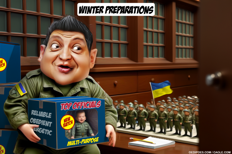 Zelensky preparing toy soldiers