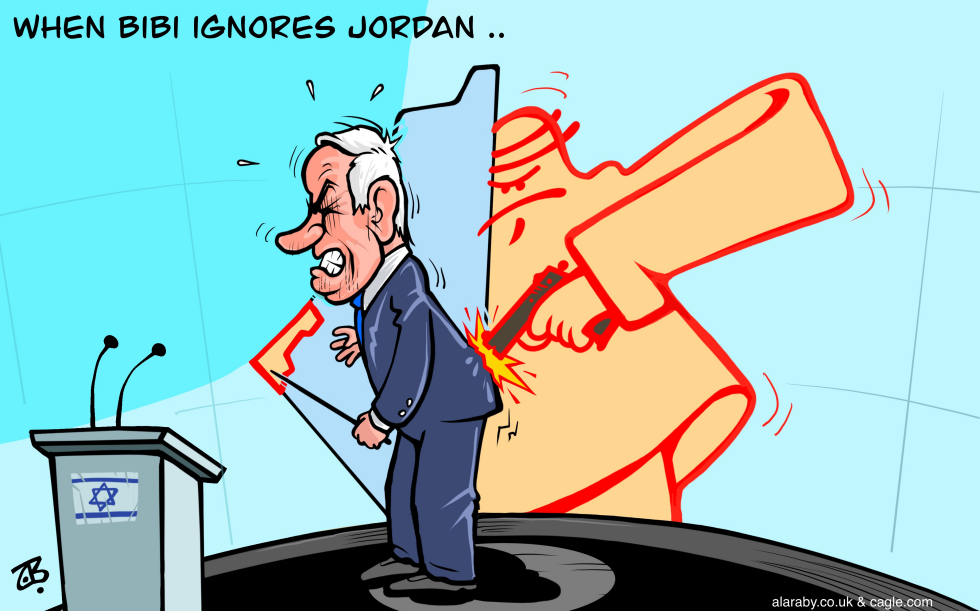 Jordan Netanyahu shooting Gaza map Israel Crossing