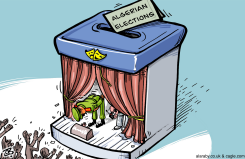 ALGERIAN ELECTION THEATRE PLAY DICTATOR DEMOCRACY  by Emad Hajjaj