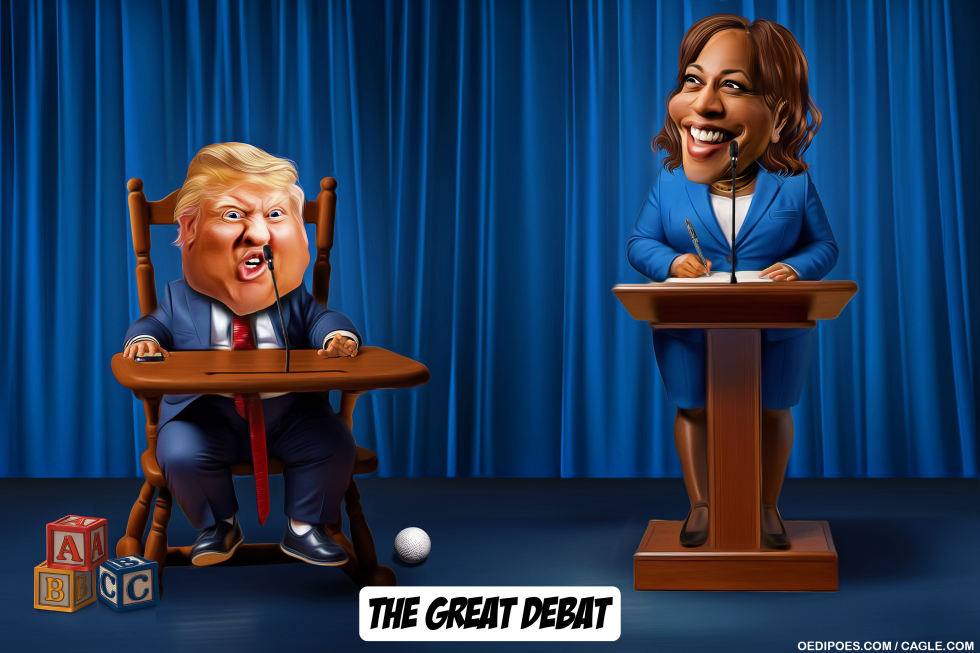 Trump and Harris debating
