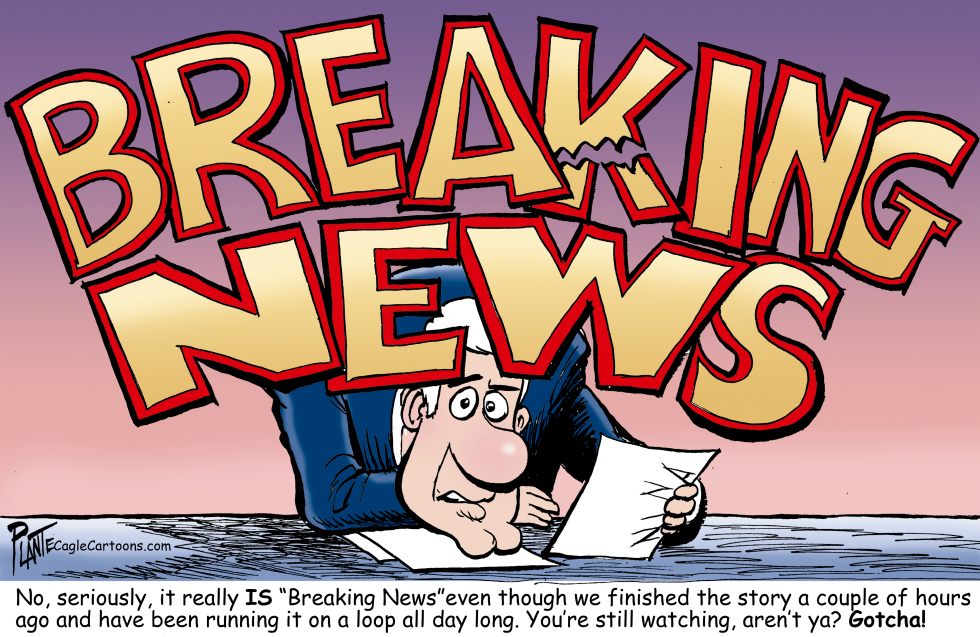 Cable News Stretches 'Breaking News' Label Across Endless Loop