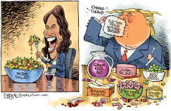 KAMALA HARRIS AND TRUMP FOOD CHOICES by Rick McKee