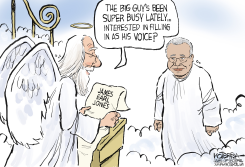 JAMES EARL JONES AS GOD'S VOICE by Jeff Koterba