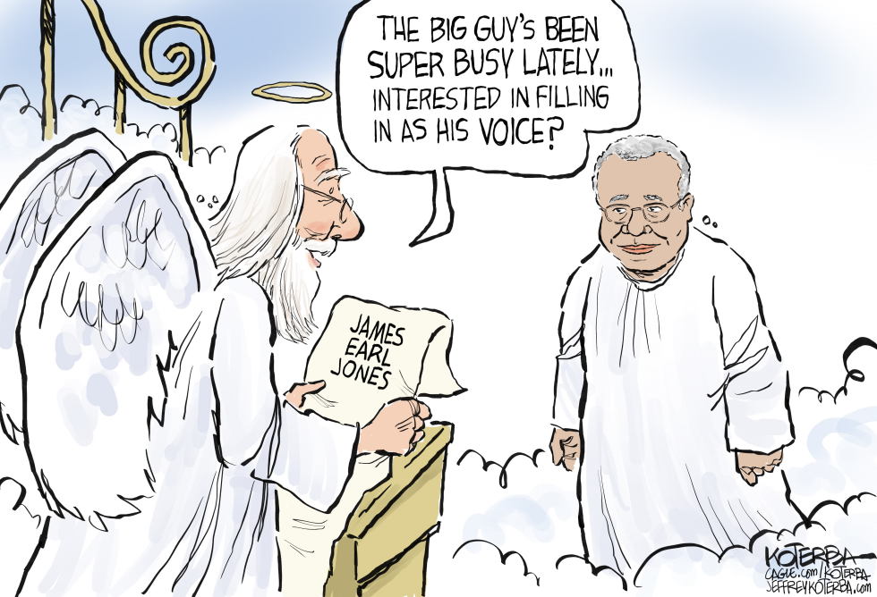 #1 JAMES EARL JONES AS GOD'S VOICE by Jeff Koterba