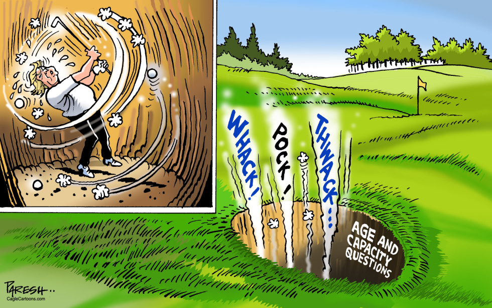 Trump in the hole of old Age questions