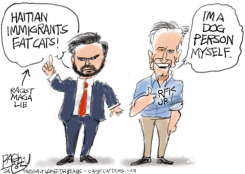 CATS AND HAITIANS  by Pat Bagley