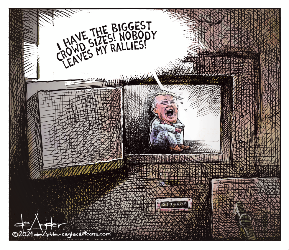 Trump is triggered by crowd sizes