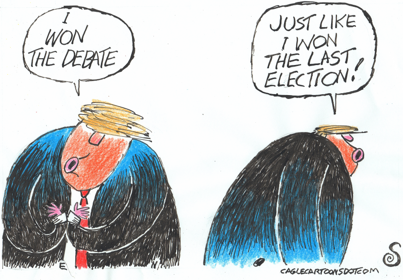 TRUMP CLAIMS VICTORY FOR DEBATE AND ELECTION