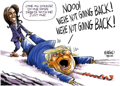 TRUMP WON'T DO SECOND DEBATE by Dave Whamond