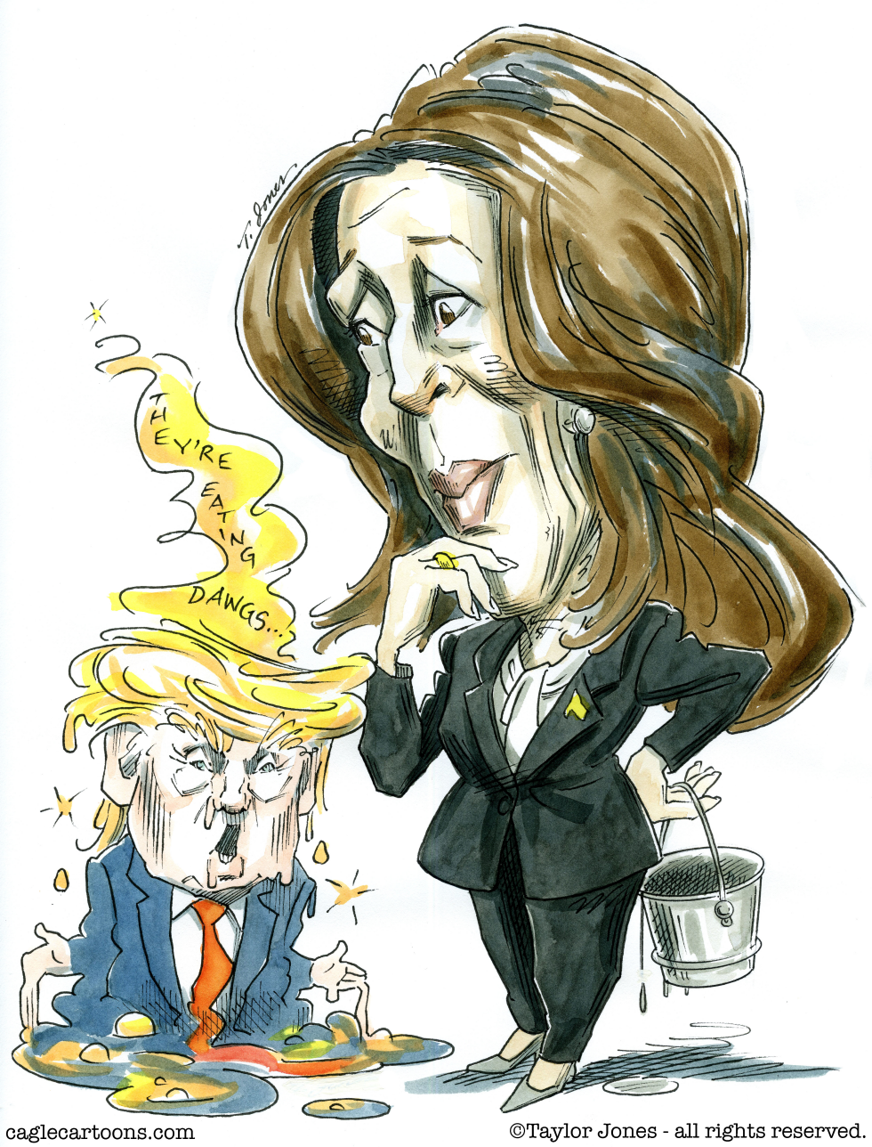 Kamala and Trump Melting as Wicked Witch of the West