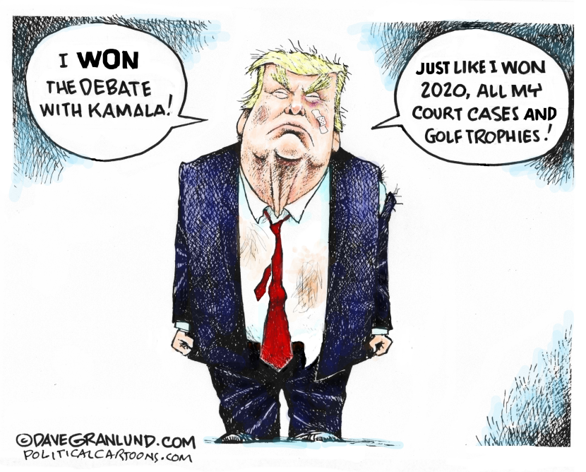 Trump claims debate win vs Kamala