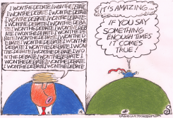 TRUMP CONVINCES HIMSELF THAT HE WON DEBATE by Randall Enos