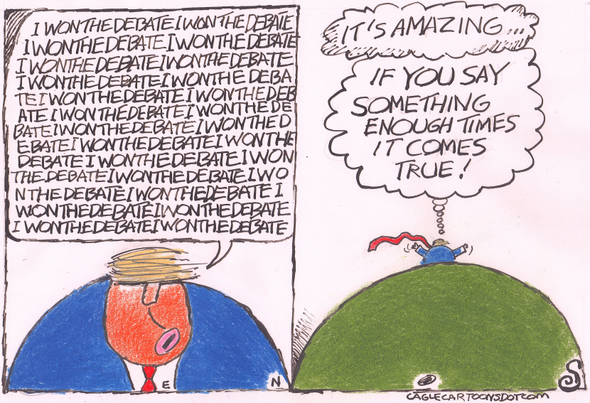 TRUMP CONVINCES HIMSELF THAT HE WON DEBATE