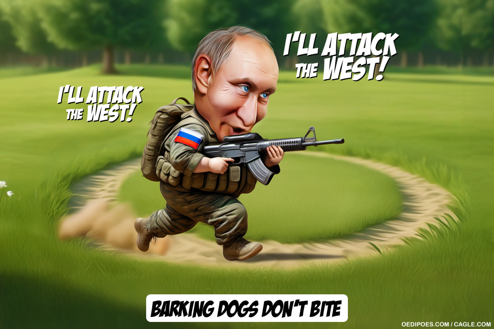 Putin running in circles