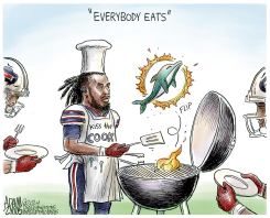 BUFFALO BILLS COOK MIAMI by Adam Zyglis