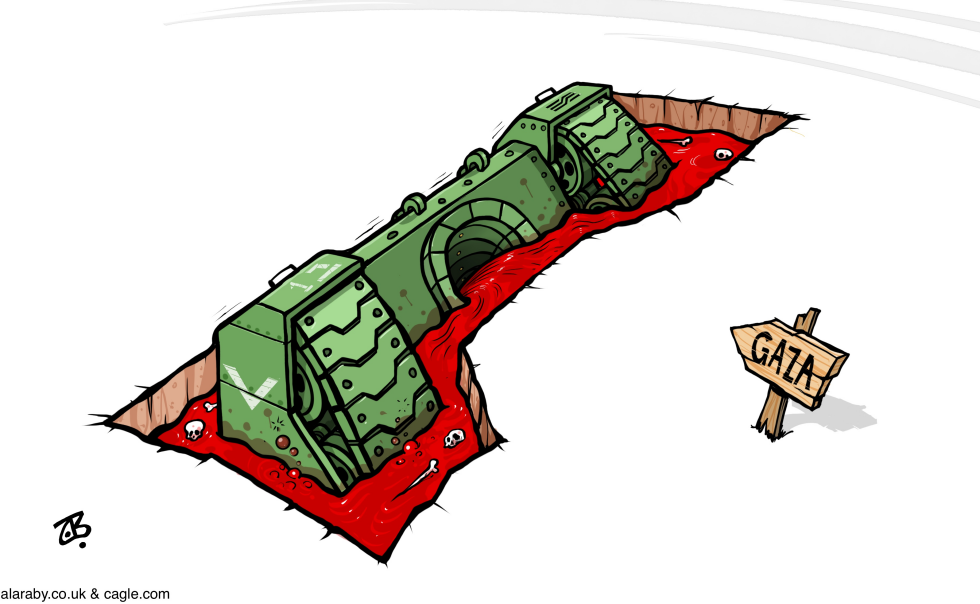 Israel Tank War Swamp Gaza blood Genocide