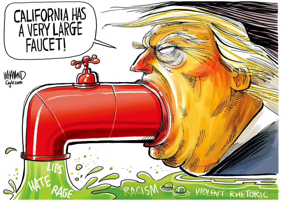 Trump says California has Very Large Faucet