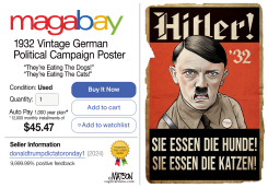 TRUMP SELLS 1932 GERMAN CAMPAIGN POSTER by R.J. Matson
