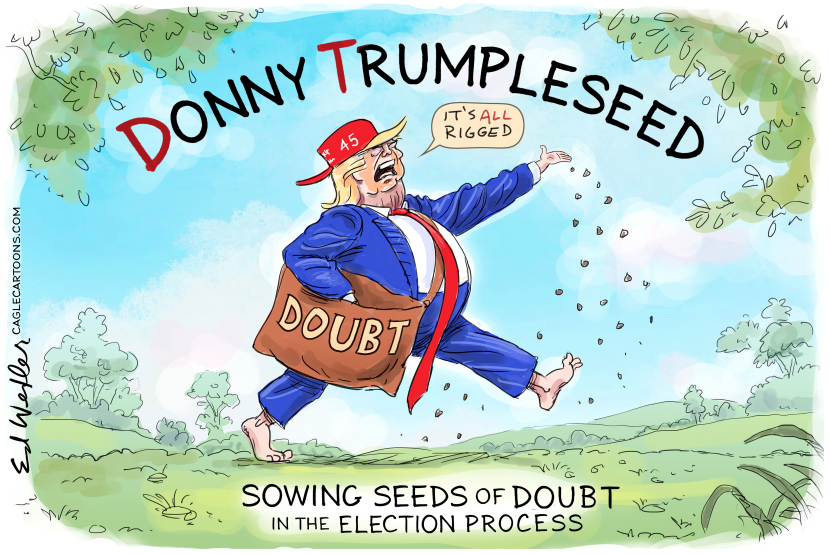 Donny Trumpleseed Sowing Seeds Of Doubt