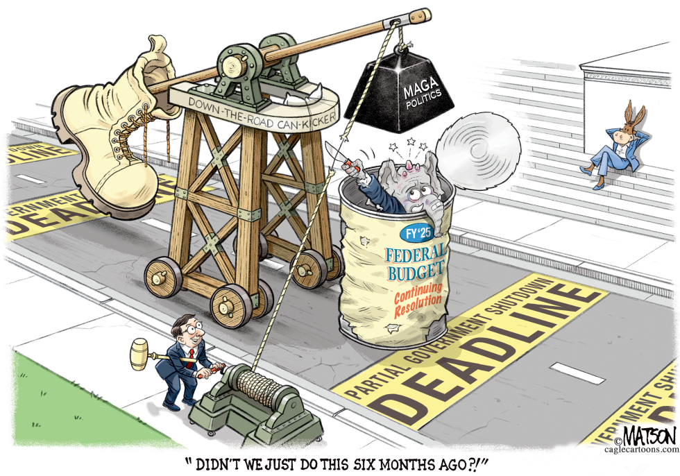 #2 CONGRESS KICKS BUDGET CAN DOWN THE ROAD AGAIN by R.J. Matson