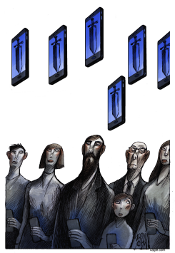 THE NEW SWORD OF DAMOCLES by Angel Boligan