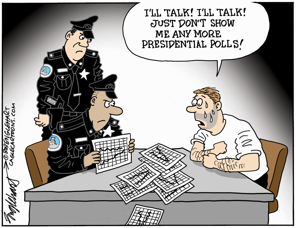 #1 PRESIDENTIAL POLLS ARE DRIVING US CRAZY by Bob Englehart