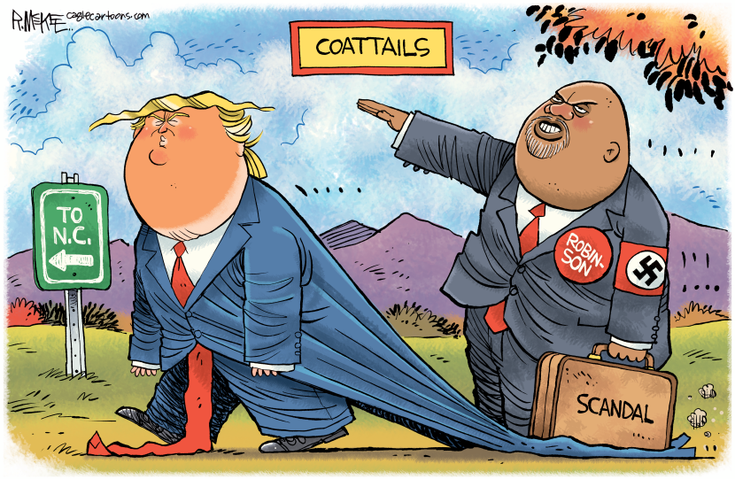 Trump Dragged Down by Mark Robinson Coattails