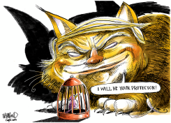 TRUMP THE PROTECTOR by Dave Whamond