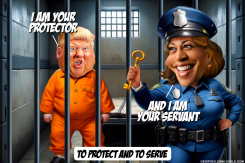 TRUMP PUT IN JAIL BY KAMALA HARRIS by Bart van Leeuwen