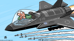 NETANYAHU LUST POWER NASRALLAH LEBANON GAZA F35 by Emad Hajjaj